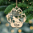 Personalised Wooden Cat Paw Christmas Ornament - handmade Ornament
