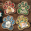 Personalised Dog Paw Wooden Christmas Ornament - handmade Ornament