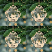 Personalised Wooden Cat Paw Christmas Ornament - handmade Ornament