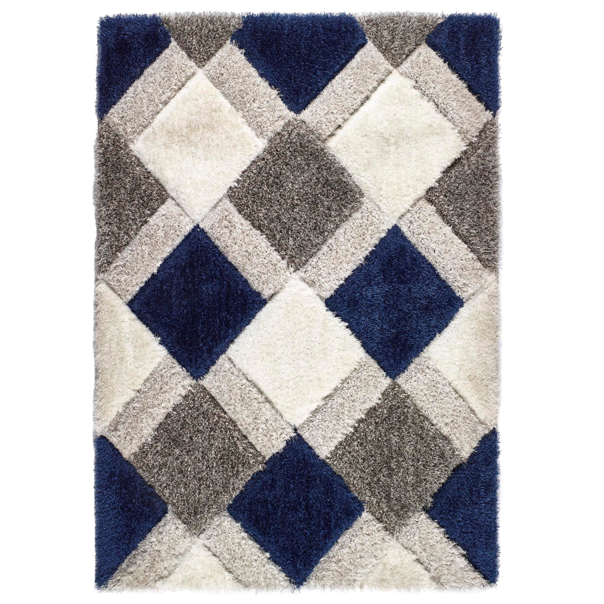 Origins 3D GEO Shaggy Navy - handmade