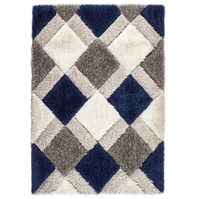 Origins 3D GEO Shaggy Navy - handmade