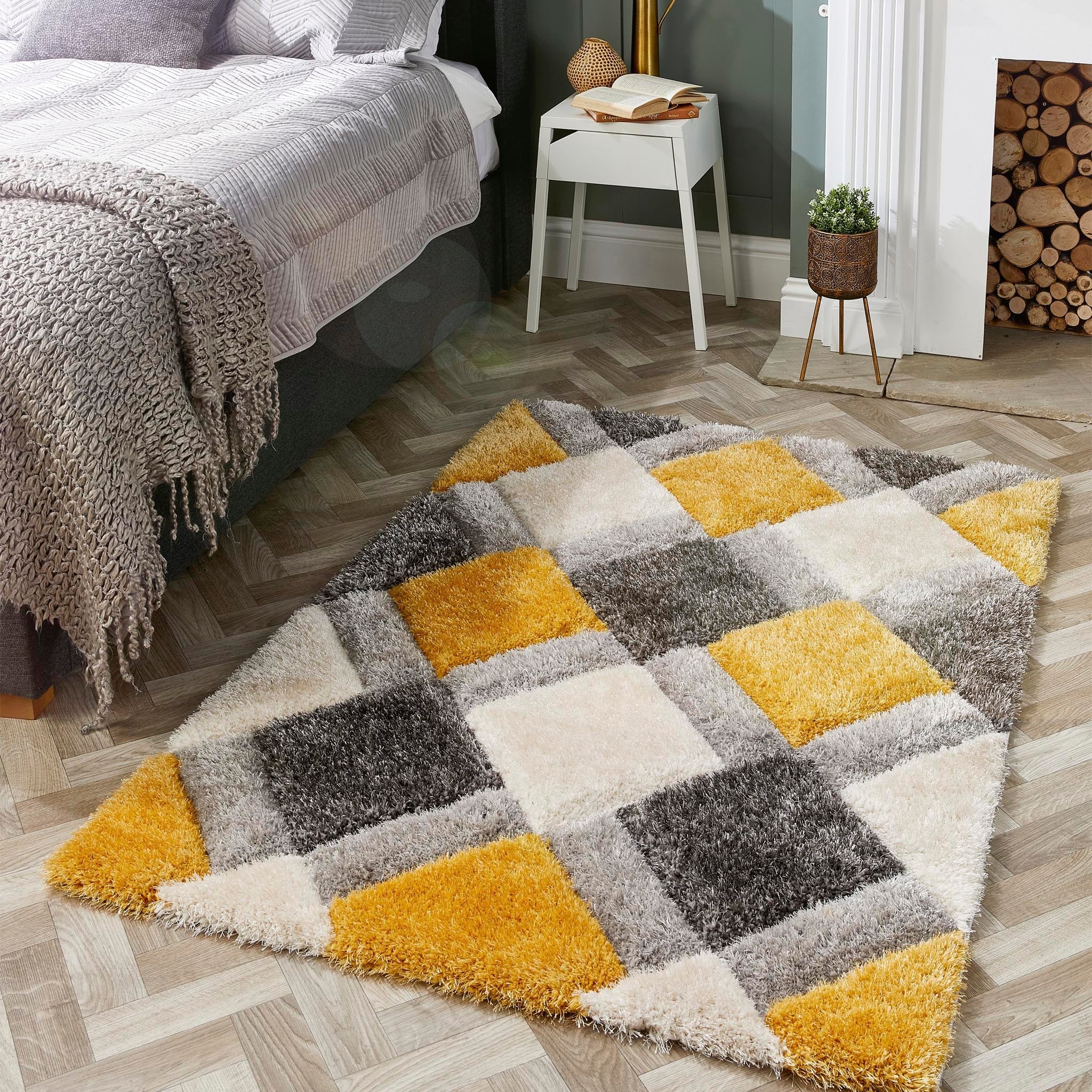Origins 3D GEO Shaggy Ochre - handmade