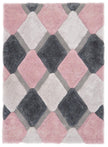 Origins 3D Geo Shaggy Rug rugs 60x110 cm / Blush / Polyester RUGS_and_MORE 5026134565005