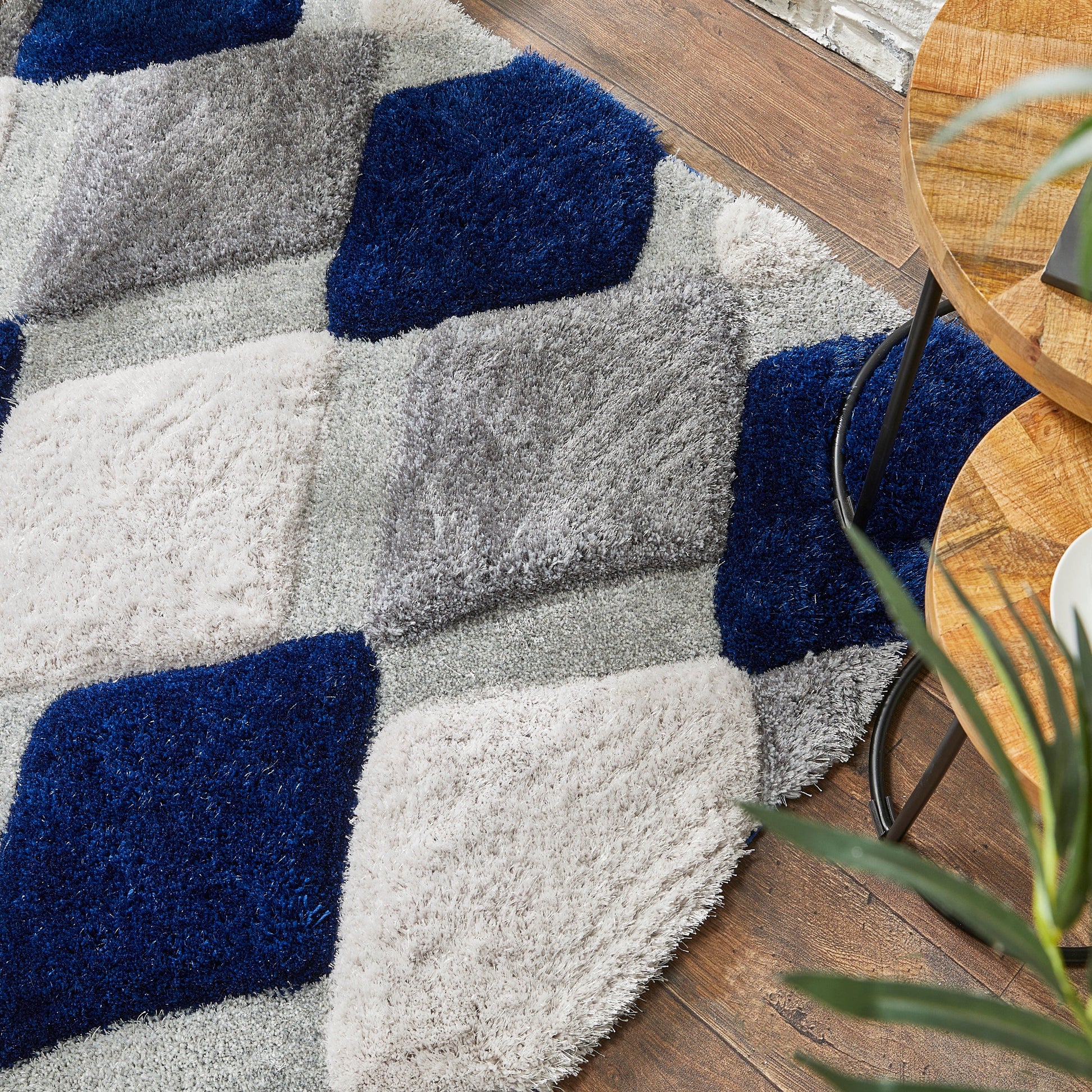 Origins 3D Geo Shaggy Rug rugs RUGS_and_MORE