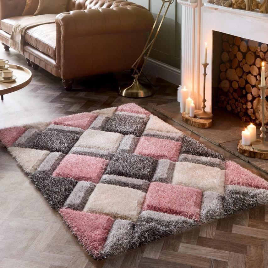 Origins 3D Geo Shaggy Rug rugs RUGS_and_MORE