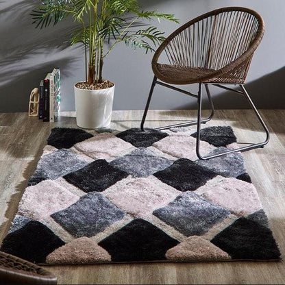 Origins 3D Geo Shaggy Rug rugs RUGS_and_MORE