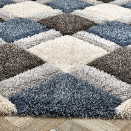 Origins 3D Geo Shaggy Rug rugs RUGS_and_MORE