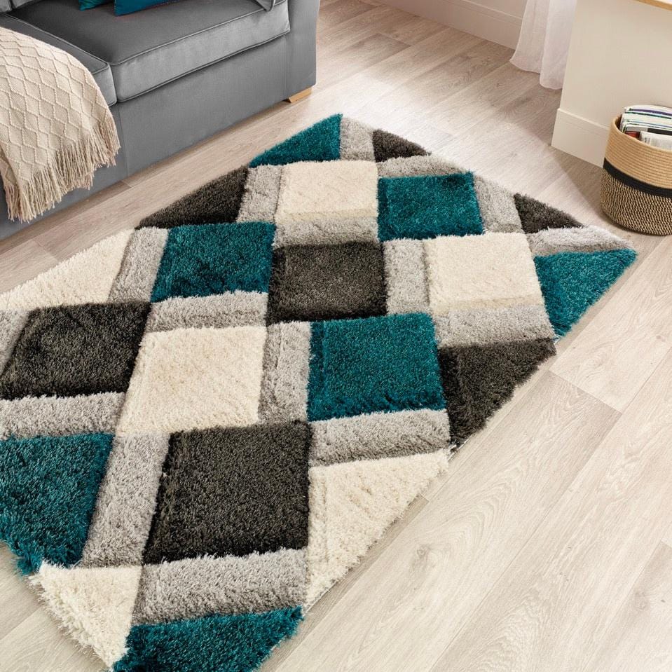 Origins 3D Geo Shaggy Rug rugs RUGS_and_MORE