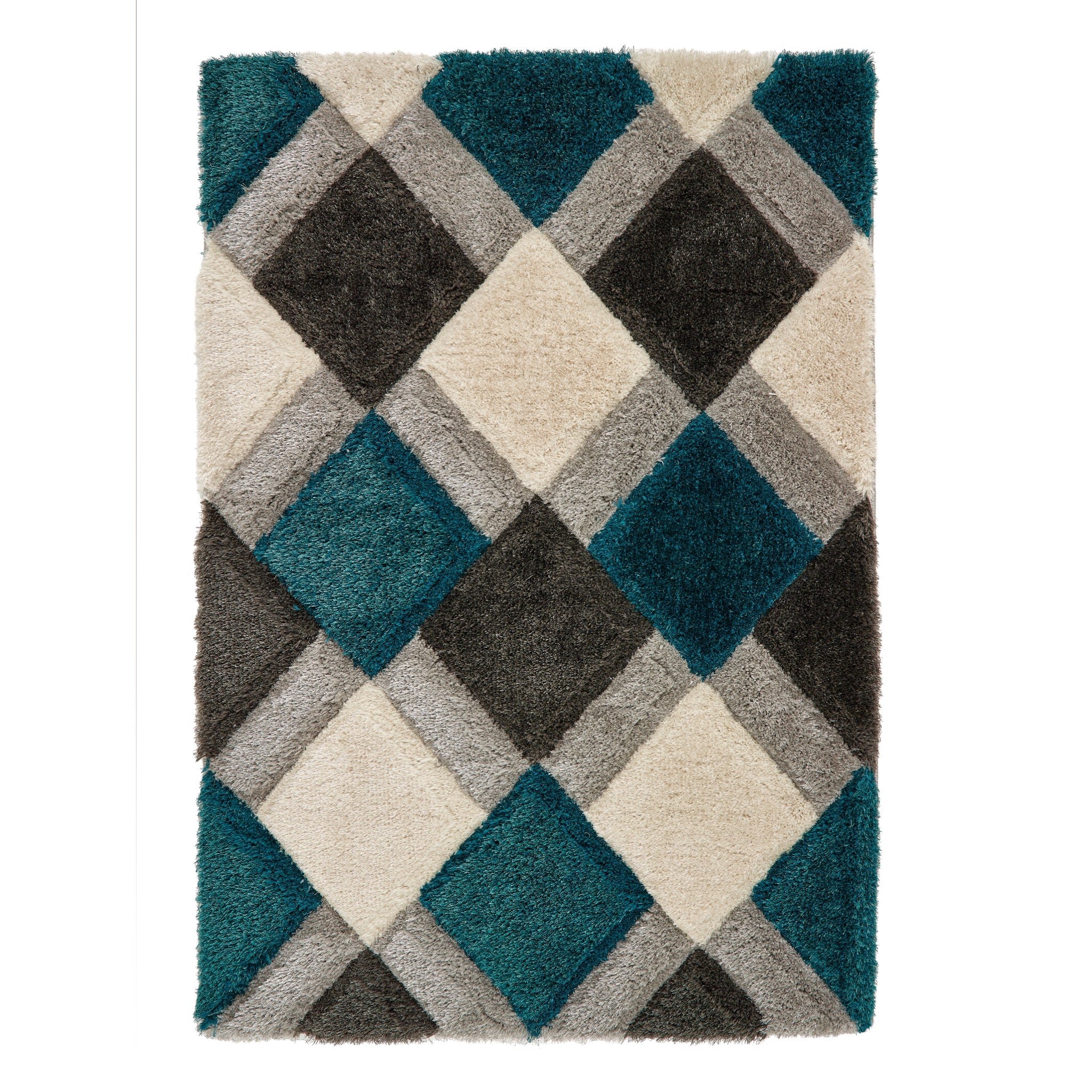 Origins 3D GEO Shaggy Teal - handmade