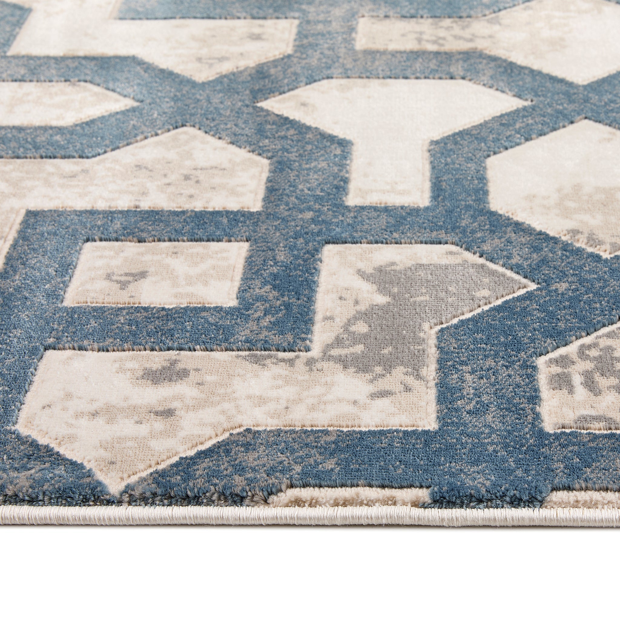 Origins Avanti Rug Grey Blue - handmade