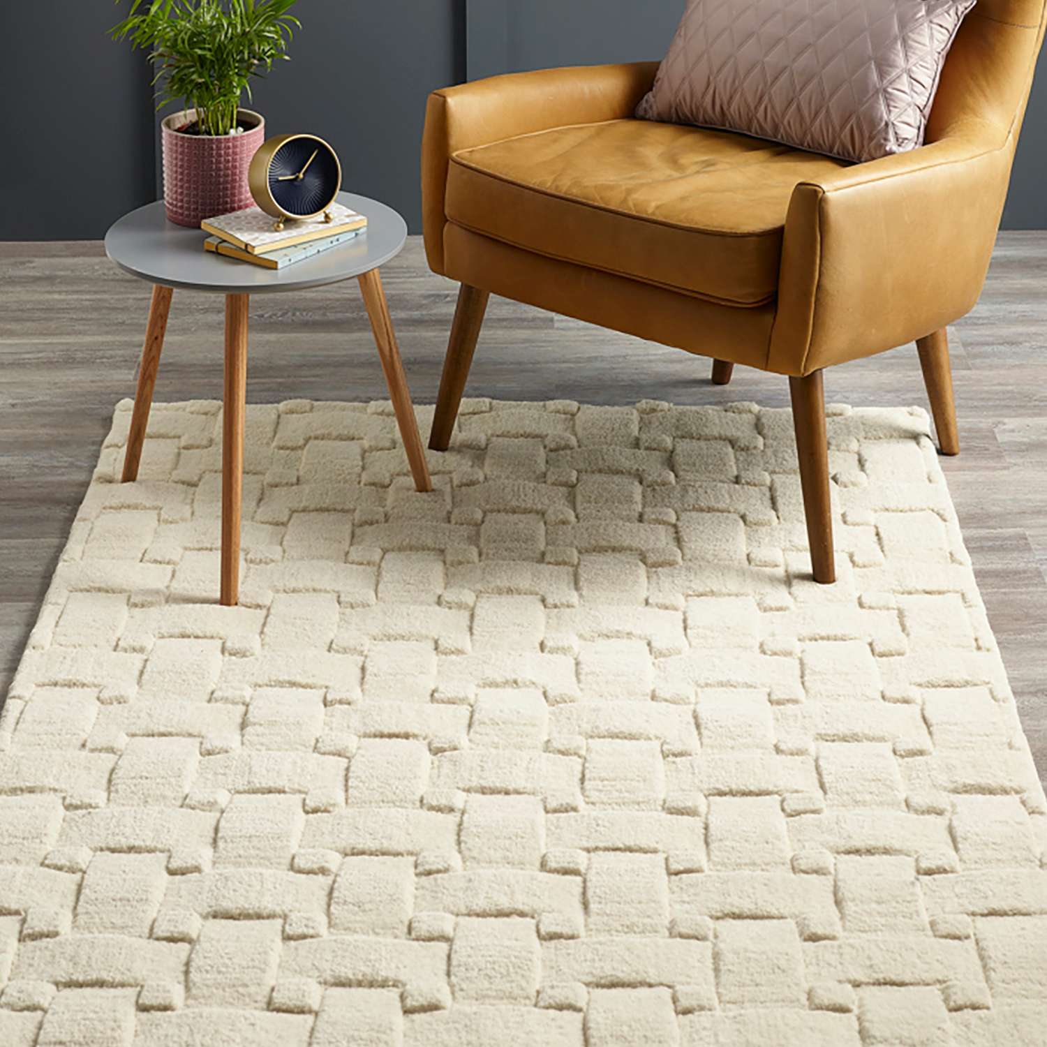 Origins Basketweave 3D New Ivory - handmade