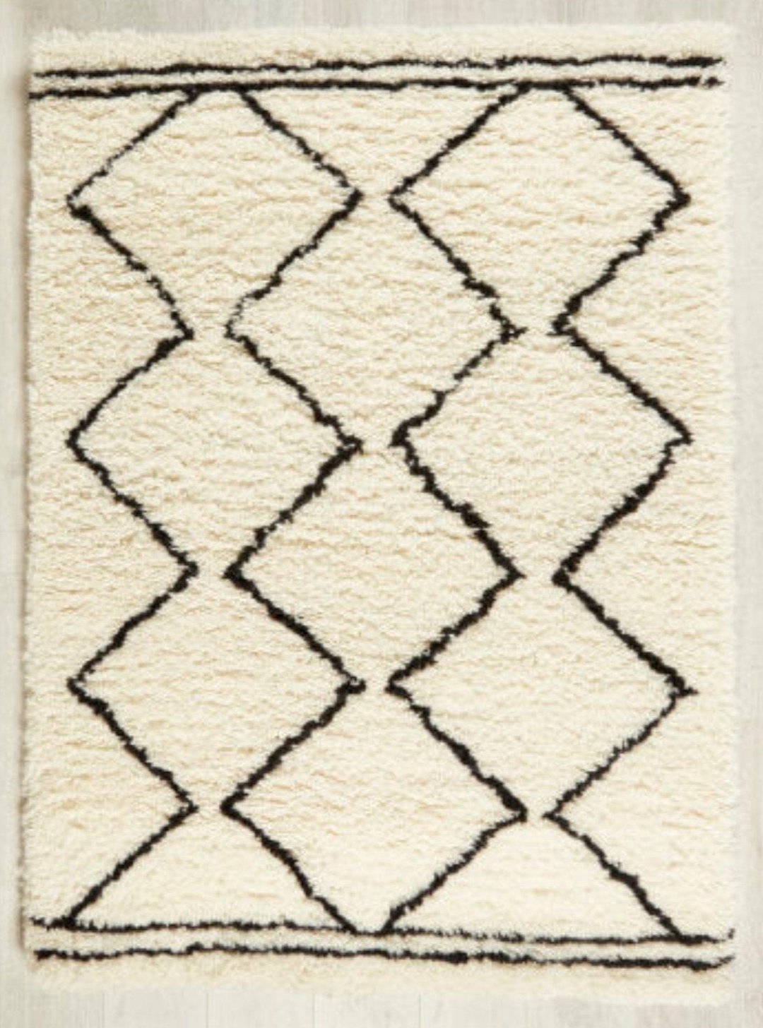 Origins Berber Rug Woven Tufted Rug 80x150 cm / Cream/Black / 100% Wool RUGS_and_MORE 5026134571969