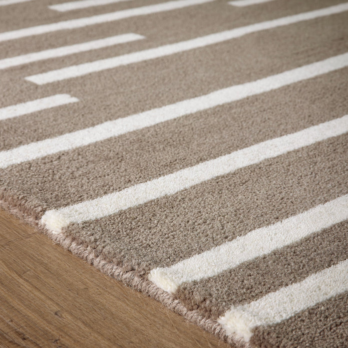 Origins Broken Stripe Beige - handmade