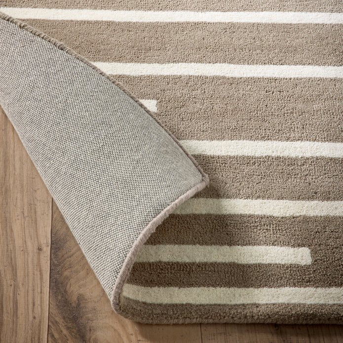 Origins Broken Stripe Beige - handmade