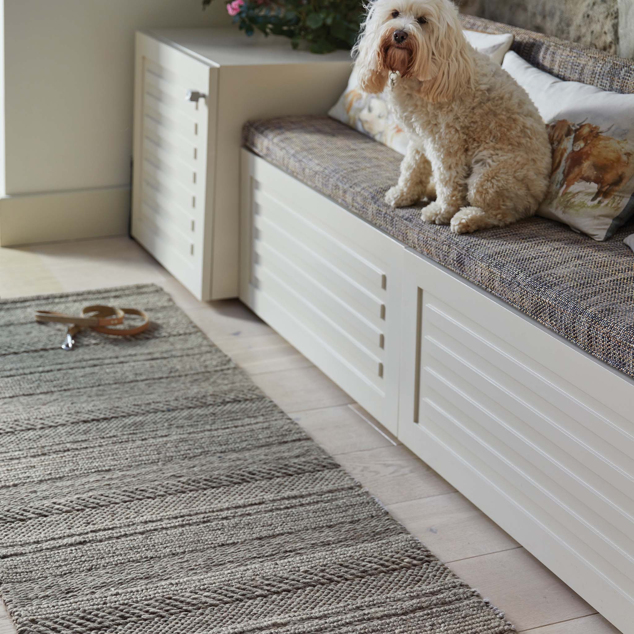 Origins Chunky Knit Natural/Grey - handmade