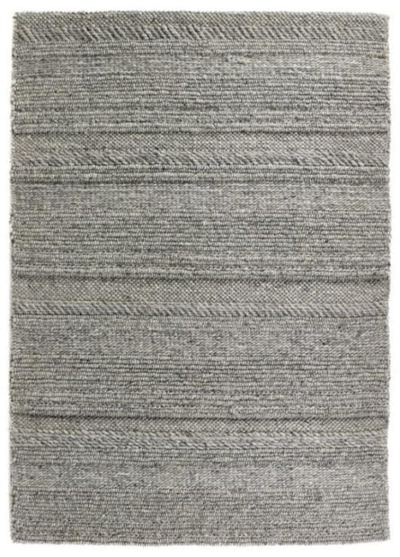 Origins Chunky Knit Rug Hand Woven 80x150 cm / Natural/Grey / 100% Wool RUGS_and_MORE 5026134539846