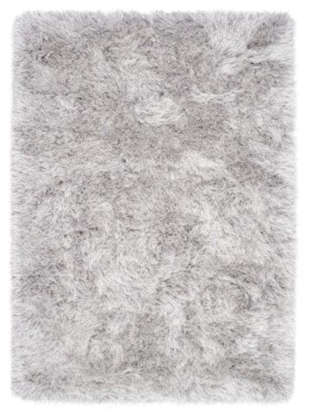 Origins Extravagance Rug shaggy, plain, modern 60x120 cm / Silver / 100% Polyester RUGS_and_MORE 5026134527454