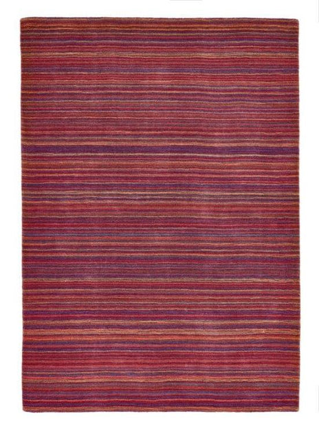 Origins Fine Stripes 100% Wool Rug Rugs 80X150 cm / Purple/Pink / 100% Wool RUGS_and_MORE 5026134618640