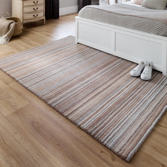 Origins Fine Stripes 100% Wool Rug Rugs RUGS_and_MORE