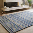 Origins Fine Stripes Blue/Beige - handmade