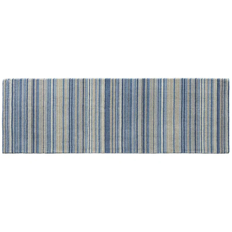 Origins Fine Stripes Blue/Beige - handmade