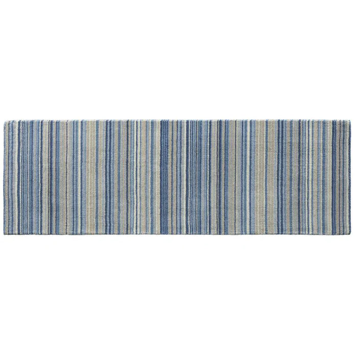 Origins Fine Stripes Blue/Beige - handmade