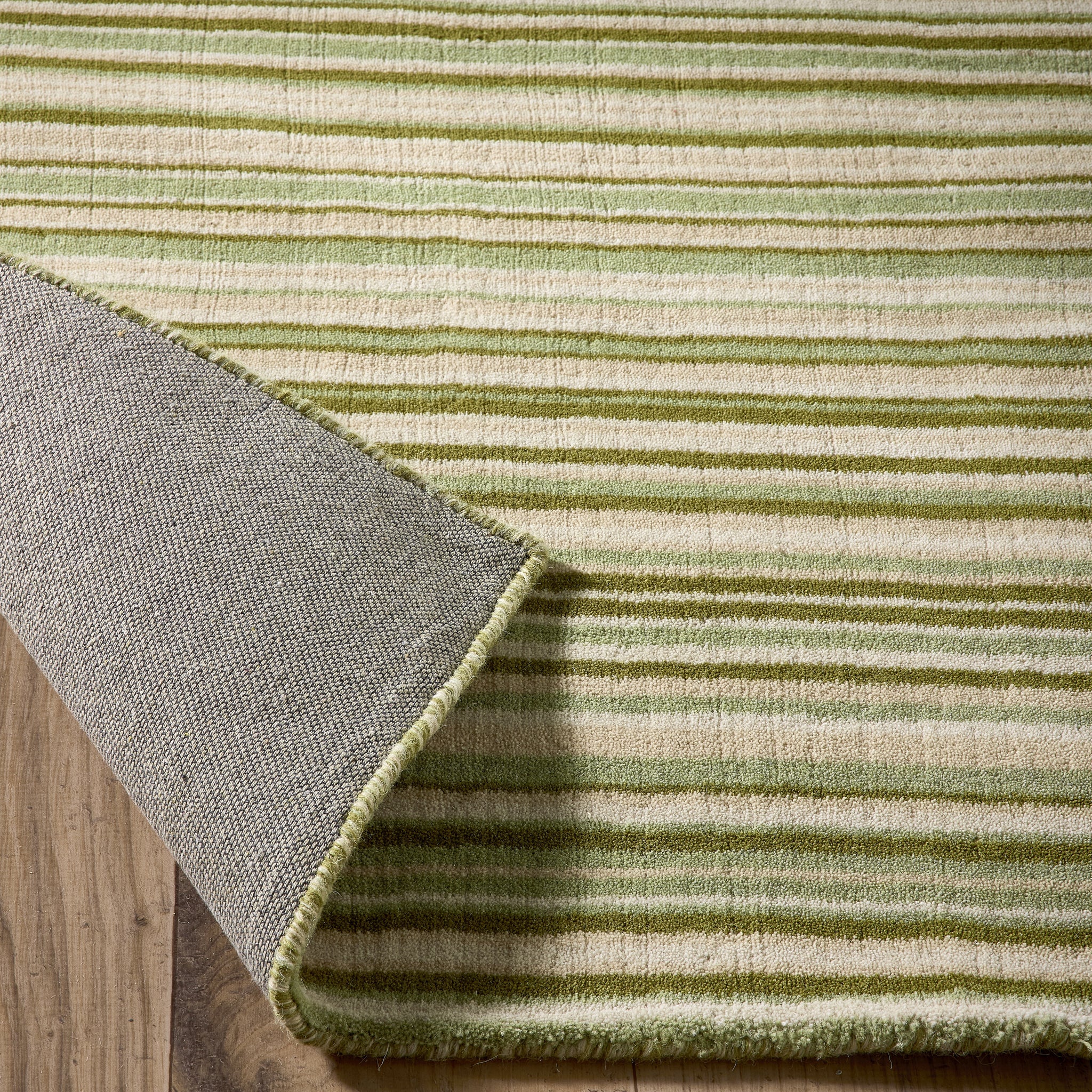 Origins Fine Stripes Green - handmade