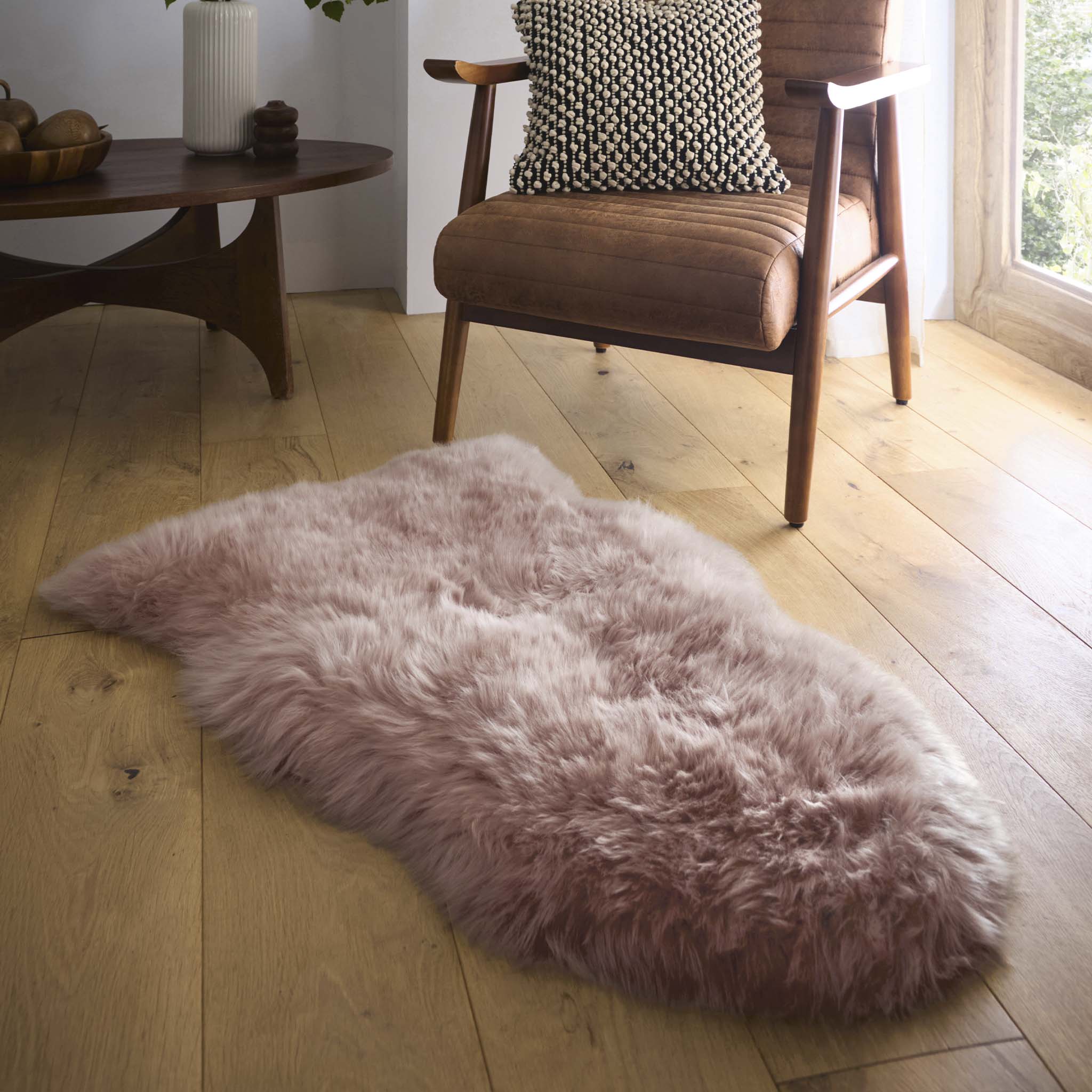 Origins Genuine Sheepskin Adobe Rose - handmade