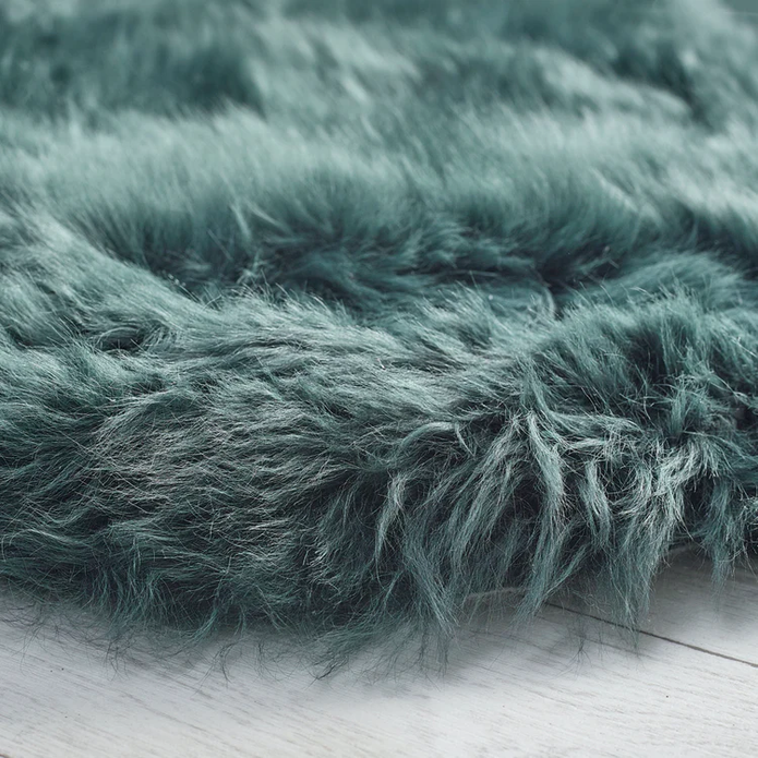 Origins Genuine Sheepskin Forest Green - handmade