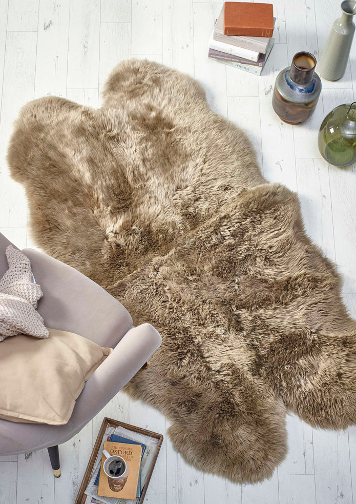 Origins Genuine Sheepskin Khaki - handmade