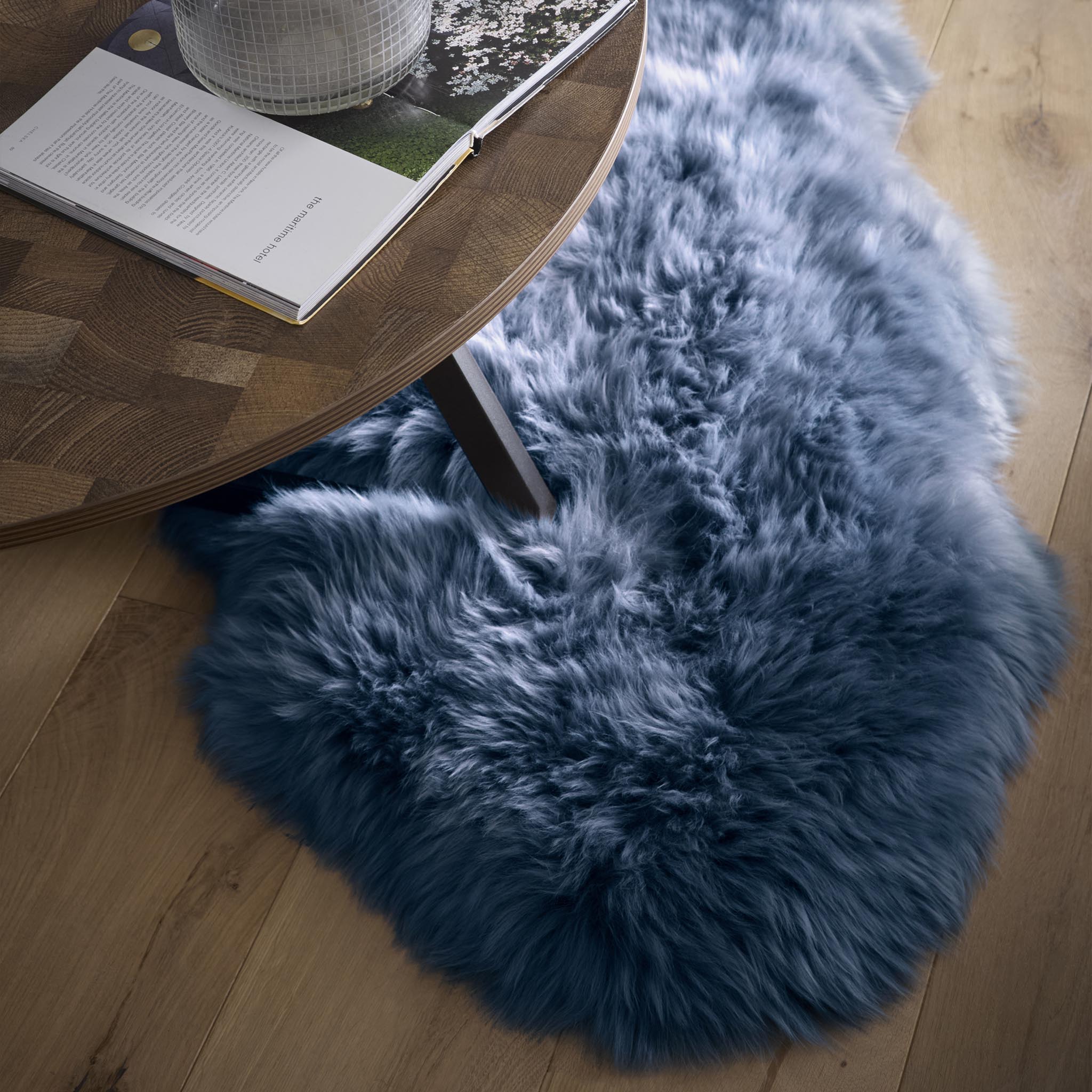 Origins Genuine Sheepskin Navy - handmade