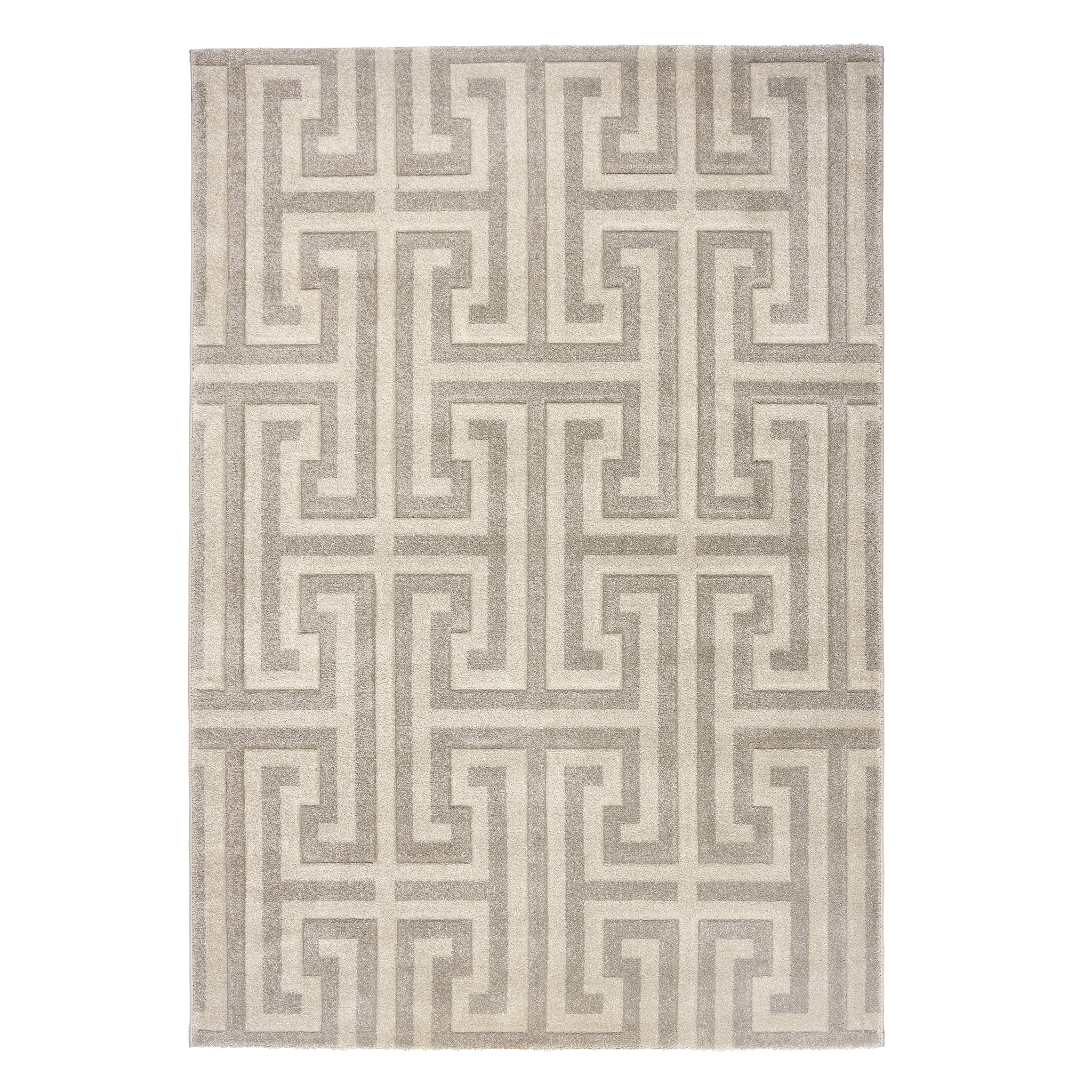 Origins Greek Key Taupe/Beige - handmade