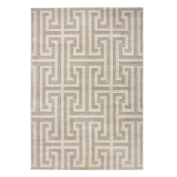 Origins Greek Key Taupe/Beige - handmade