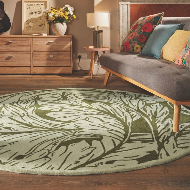 Origins Heritage Rug Handtufted carpet with cotton backing 200 cm DIA / Moss / 100% Wool RUGS_and_MORE 5026134593435