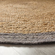 Origins Jute Border Grey - handmade