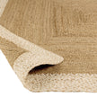 Origins Jute Border Natural White - handmade