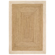 Origins Jute Border Natural White - handmade