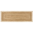 Origins Jute Border Natural White - handmade