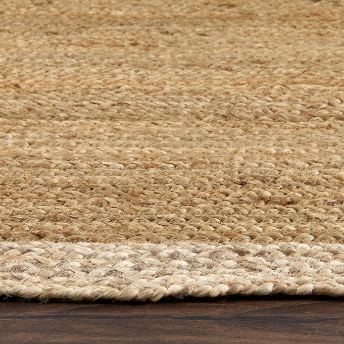 Origins Jute Border Natural White - handmade