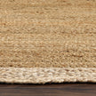 Origins Jute Border Natural White - handmade