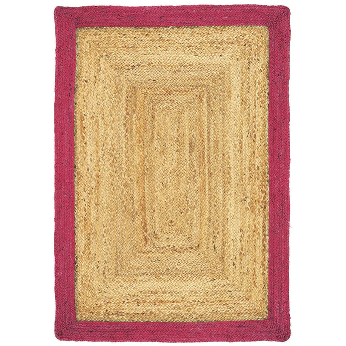 Origins Jute Border Raspberry - handmade