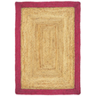 Origins Jute Border Raspberry - handmade