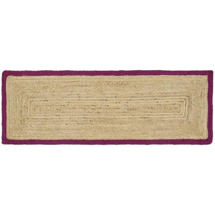 Origins Jute Border Raspberry - handmade