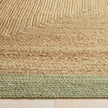 Origins Jute Border Sage Green - handmade