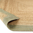 Origins Jute Border Sage Green - handmade