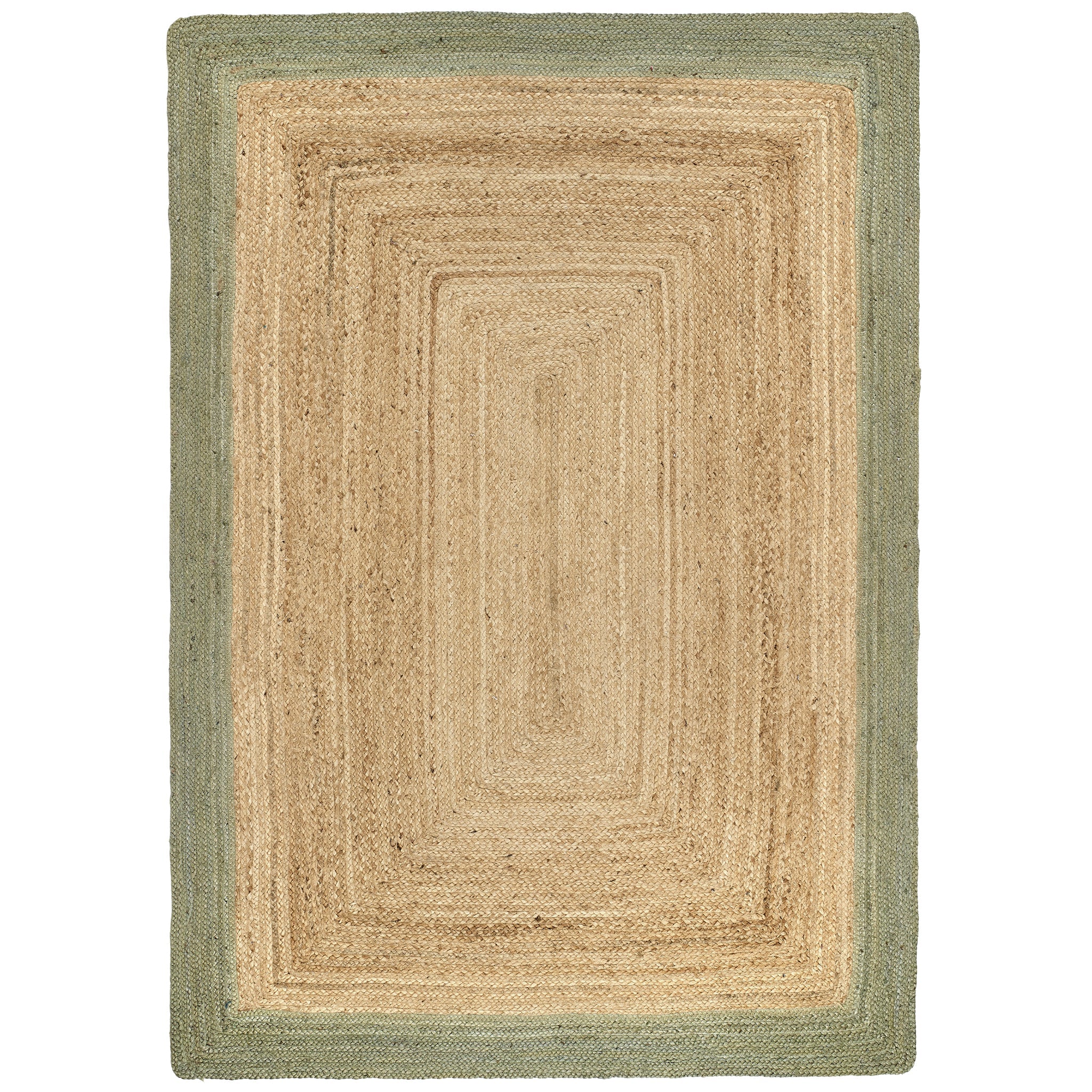 Origins Jute Border Sage Green - handmade