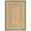 Origins Jute Border Sage Green - handmade