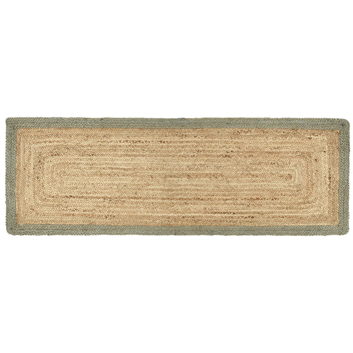 Origins Jute Border Sage Green - handmade