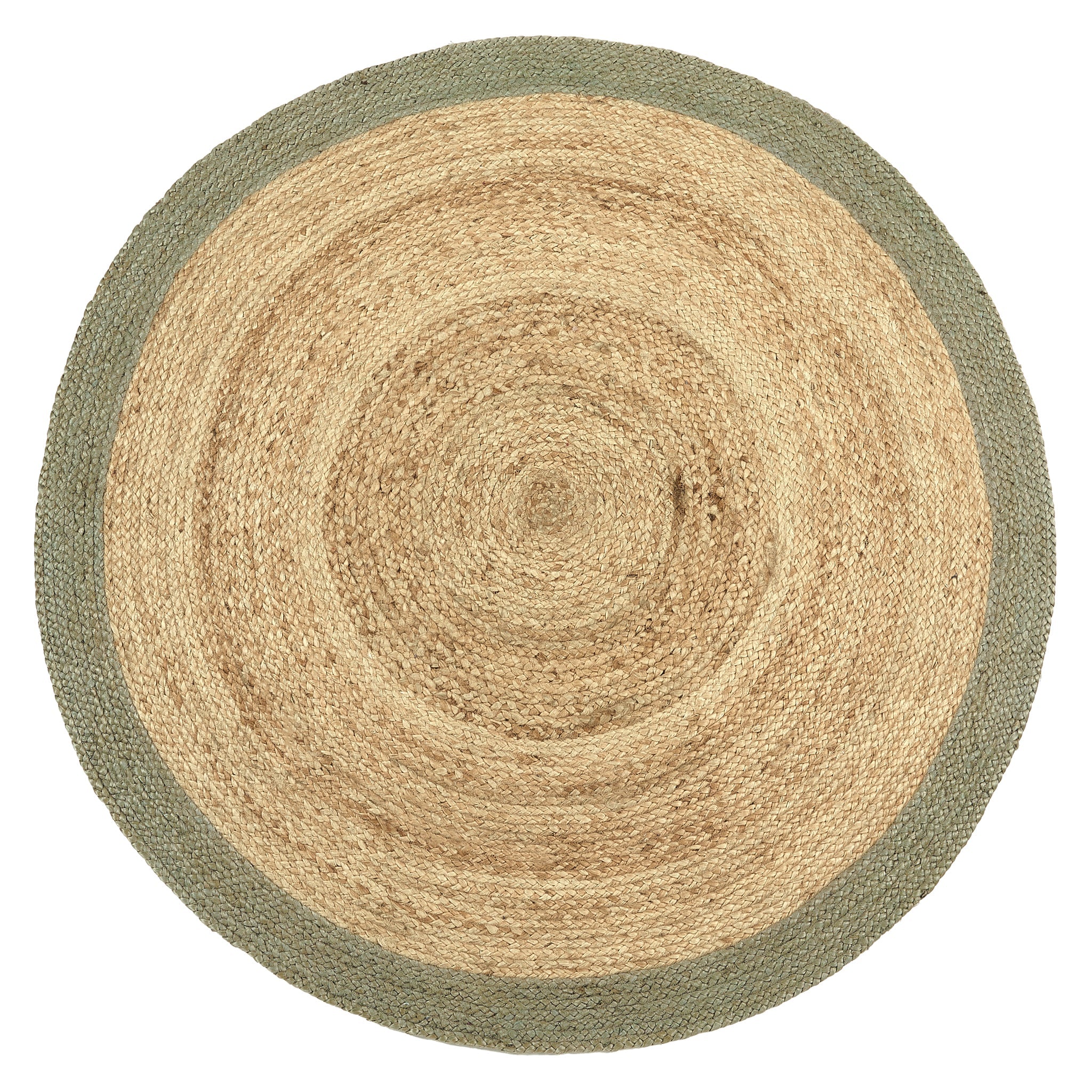 Origins Jute Border Sage Green - handmade
