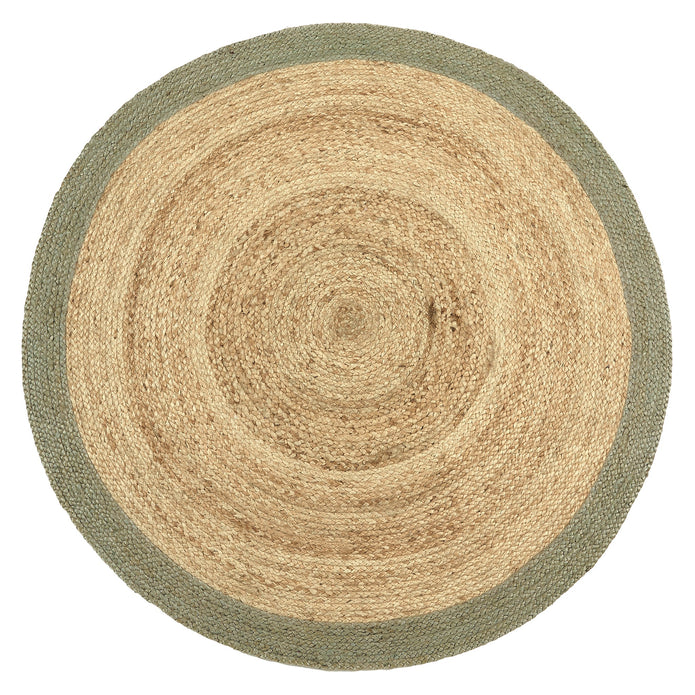 Origins Jute Border Sage Green - handmade